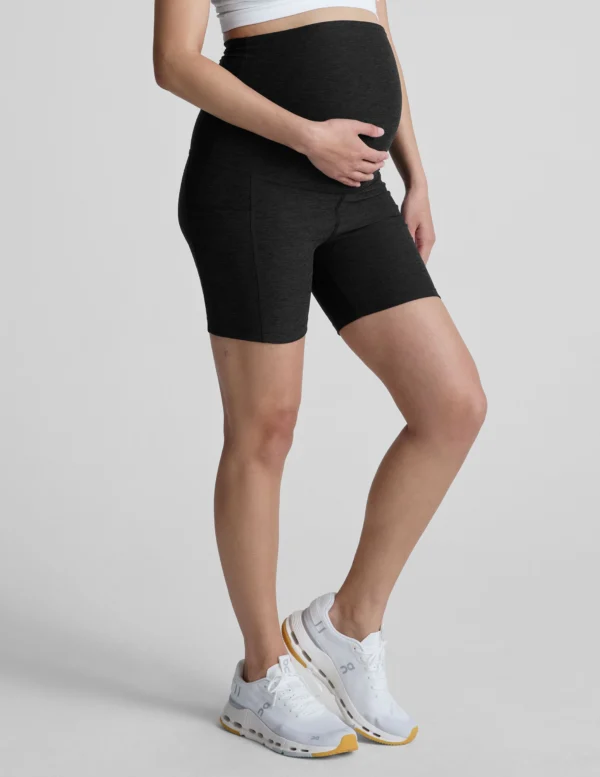 Spacedye Keep Pace 5 Maternity Pocket Biker Short - Image 2